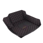 صورة أرضية جلد فاخرة لكامل السياره - أسود بخيوط عنابي